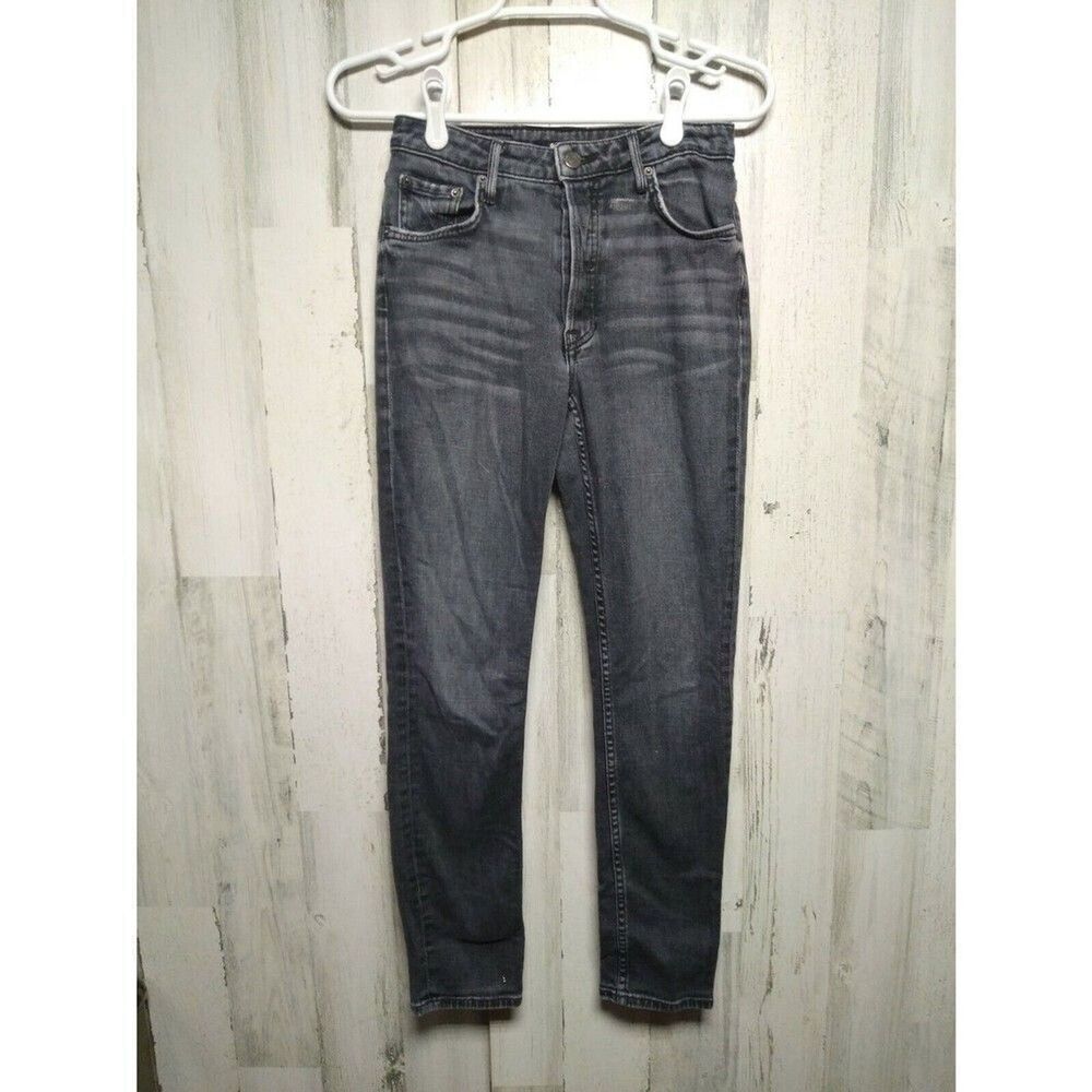 GRLFRND Kiara Button Fly Jeans In Get Lost (Black) Size 24